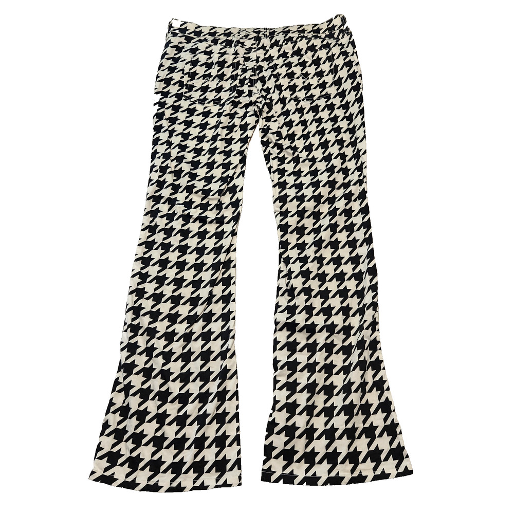Loudmouth Oakmont Houndstooth Black White Golf Pants Bootcut Stretchy Women's 10 - Picture 6 of 6